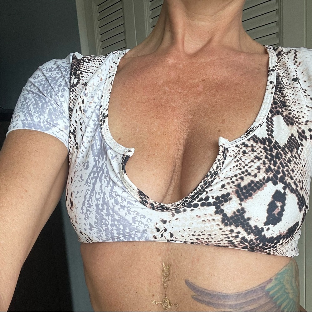 Snake skin scuba Top